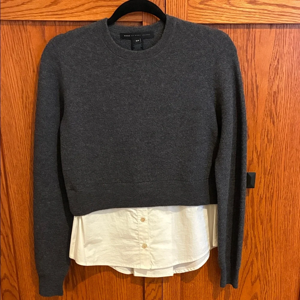 Marc By Marc Jacobs Gray minimalist quiet luxury Sweater
